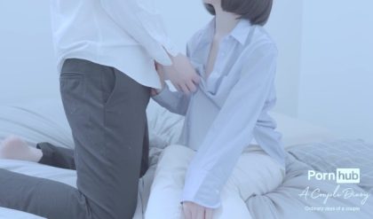 Japanese amateur couple having romantic sex